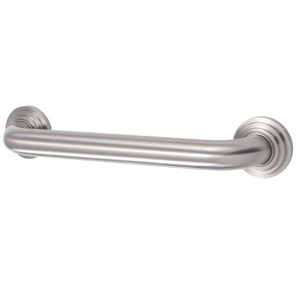 Kingston Brass DR214128 Designer Trimscape Milano 3-Layer Flange 12-Inch Grab Bar with 1.25-Inch Outer Diameter, Brushed Nickel