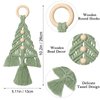 Dremisland Christmas Tree Decoration 3 Set Macrame Christmas Tree Decorative Hanging Ornaments Assembled Macrame Kits Boho Wall Hanging Decor for Christmas Tree Winter New Year Party Supplies
