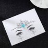 Ludress Face Gems Crystal Face Jewels Star Rhinestone Eye Temporary Tattoos Makeup Stickers Halloween Festival Outfit Rave Accessories for Women and Girls(Blue)