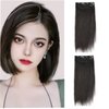 Invisible Hair Extensions Seamless Synthetic Clip in Hair Extension Natural Fluffy Hair Pads Hairpieces Increase Hair Top Side Cover Hairpiece for Women Girls (8INCH/20CM, Black)