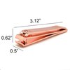 PrettyClaw Nail Clippers Sharp Edge Fingernail and Toenail Clipper Cutter Thick Nail Tool for Manicure and Pedicure (Rose Gold, Straight Edge)