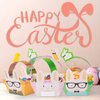 Naler 10 Pieces Mini Paper Easter Baskets DIY Bunny Baskets Gift Candy Treat Boxes with Handle for Easter Egg Hunt Party Supplies Easter Decorations