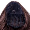SWACC 14-Inch Short Straight Middle Part Hair Wig Medium Length Synthetic Heat Resistant Wigs for Women with Wig Cap (Dark Brown-4#)