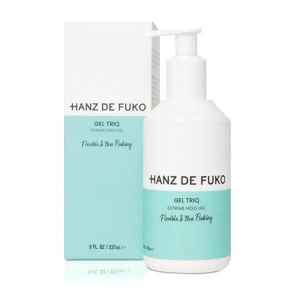 Hanz de Fuko Gel Triq – Premium Sugar Based Hair Styling Gel – Extreme Hold – Flexible and Non-Flaking Formula – 8 oz.
