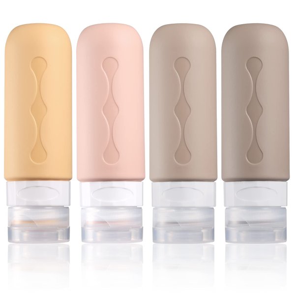 Gemice Travel Bottles for Toiletries Tsa Approved Travel Size Containers BPA Free Leak Proof Travel Tubs Refillable Liquid Travel Accessories for Cometic Shampoo and Lotion Soap (90ml)