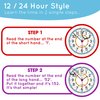 ertt Teaching Wall Clock - Learn The Time Wall Clock - Kids Analog Clock for Classroom, Playroom, Bedroom, Educational Room Decor - School Clock for Kids with Rainbow Face (29cm)