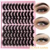 loladook False Lashes Pack 30 Pairs Mink Full Strip Lashes Wispy Fluffy Long Cat Eye Lashes Mink 3D Volume False Eyelashes Natural Look Multipack (3 Styles)