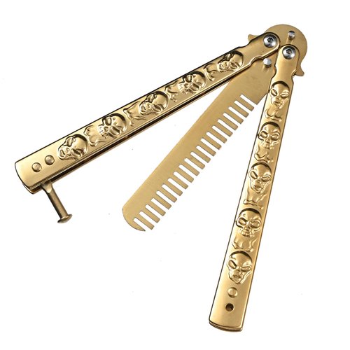 Foldable Combs Stainless Steel Folding Multifunctional Folding EDC Pocket Comb Hair Styling Tools for Sport Outdoor Use