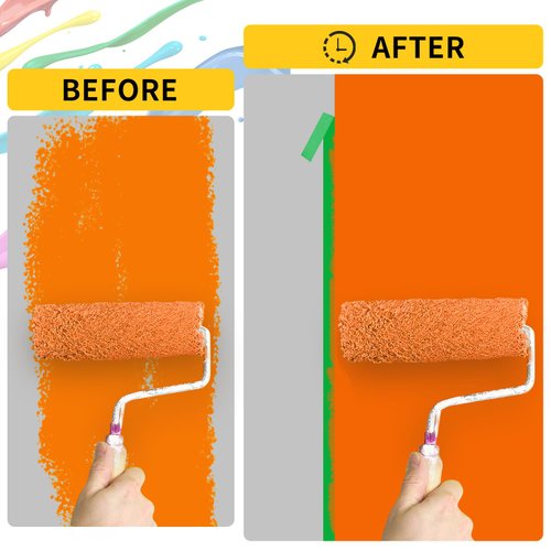 Duccinp Painters Tape, 1 inch x 55 Yards x 2 Rolls Green Painters Masking Tape for Indoor and Outdoor Use, Medium Adhesive Paint Tape for DIY Crafts, Arts, Painting, Easy Removal