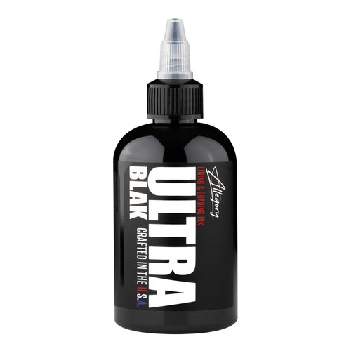 Allegory Tattoo Ink – Ultra Blak, Premium Black Tattoo Ink, Perfect for Lining and Shading, Smooth, Consistent Pigment, Vegan Friendly Tattoo Color, Organic Ink, Crafted in The USA (8 oz)