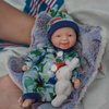 Newtotlove 7"" Reborn Baby Dolls Boy, Full Silicone Baby Dolls, Realistic Soft Silicone Newborn Baby Doll, Real Full Body Silicone Reborn Baby Dolls with Feeding Accessories &Gift Box