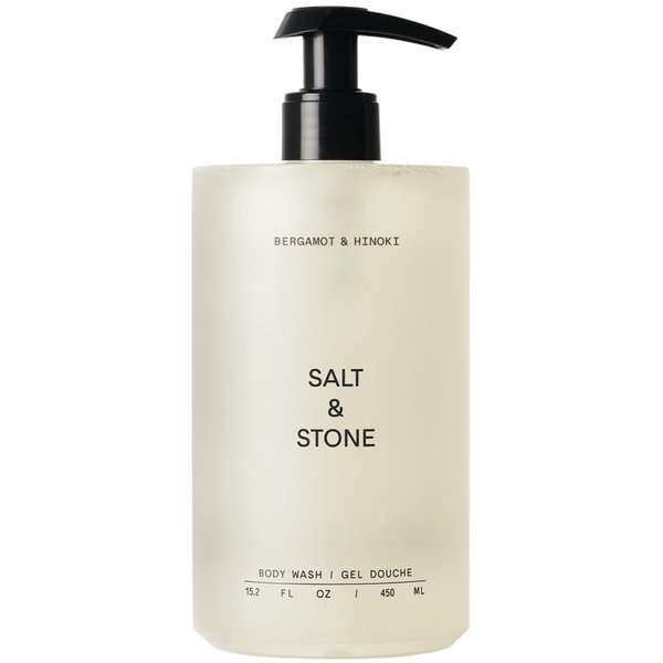 SALT & STONE Antioxidant-Rich Body Wash - Bergamot & Hinoki | Cleanse, Nourish & Soften Skin with Niacinamide & Hyaluronic Acid | Free From Parabens, Sulfates & Phthalates (15.2 fl oz)