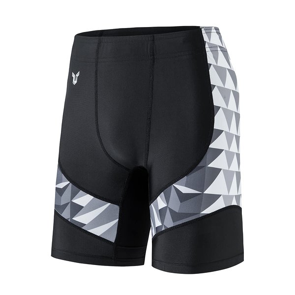 Men's Rash Guard Swim Shorts Compression Swimming Jammer Cool Dry Active Swimsuit Workout Shorts Sports Tights(Alligator,M)