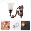 8 Pcs Dollhouse Wall Light Miniature Led Wall Lamp DIY Sand Table Decor Miniature Scene Accessories Miniature Wall Lamp Model Tiny Wall Lamp Model Mini Luminous Wall Lamp