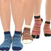 TeeHee Flip Flop Big Toe Cotton Socks 3-Pairs Pack (Mini Stripe)