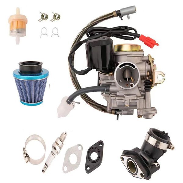 GY6 125cc 150cc Carburetor for 4 Stroke Scooter Moped 152QMJ 157QMI with Intake Manifold Air Filter kit