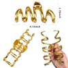 Snake Hair Claw Clip Gold Line Hair Clip Metal Snake Shape Creative Claw Clips for Women Girls Hair Accessories Fashionable Hair Claw Clips for Thick-gol