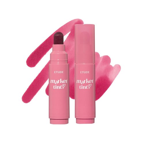 ETUDE Dear Darling Marker Tint #2 Mono Plum | Hydrating & Long Lasting Lip Stain | High Pigmented Lip Maker with Easy Drawing Tip | Korean Daily Lip Tint