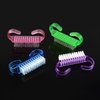 4 Pack Handle Grip Nail Brush for Fingernail Hand Cleaning Scrub Brushes Fingernail Cleaner Nails Scrubber Brushes for Toes Fingernails Women and Men Pedicure Fingernail Scrubbing Brush Kit (4 Colors)