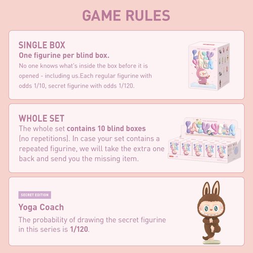 POP MART The Monsters Lazy Yoga Series Figures, The Monsters Blind Box Figures, Random Design Action Figures Collectible Toys Home Decorations, Holiday Birthday Gifts for Boys and Girls, Single Box