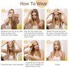 SEGO Hair Toppers for Women No Bangs 130% Density 10 * 12CM Silk Base 100% Remy/Real Human Hair Clip in Top Wiglet Hair Pieces for Thinning Hair-6 Inch Medium Brown&Dark Blonde
