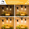 SUNTHIN Outdoor String Lights, 48FT Patio Lights with 25 G40 Shatterproof LED Bulbs(1 Spare), Waterproof Hanging Lights String for Outside Backyard, Porch, Deck, Party, Garden