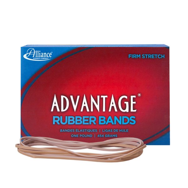 Alliance Rubber 27405 Advantage Rubber Bands Size #117B, 1 lb Box Contains Approx. 200 Bands (7" x 1/8", Natural Crepe) , Beige