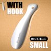 PANLOPU Metal Shoe Horn 7.5Inch Portable Quality Stainless Steeln Shoe Horn Fashion Travel (Silvery)