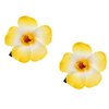 Love Sweety 2pc Hawaiian Plumeria Hair Clips Galsang Flower Barrettes for Beach Party(Yellow)