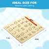 hzsshb Wooden Letters Practicing Board,Reusable Handwriting Alphabet Tracing Board Double-Sided Toddlers and Preschool Gifts Learning Toys Learning to Write ABC for Kids Ages 3-8