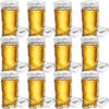 Cowboy Boot Shot Glasses - (Bulk Pack of 24) Mini Reusable and Disposable Clear Plastic Shot Glass Cups for Themed Birthday Parties Decorations and Cowboy Bachelorette Party Favors, Holds 1-Oz