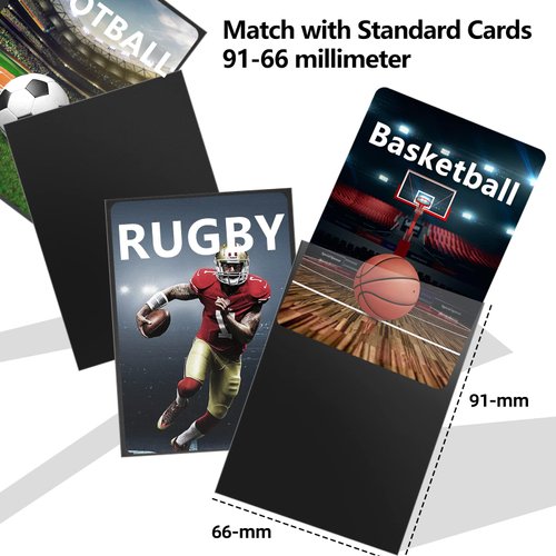 500 Counts Black Card Sleeves, Matte Card Sleeves Deck Card Protectors, Trading Card Sleeves Fit for MTG, Baseball Cards, Sports Cards, Game Cards