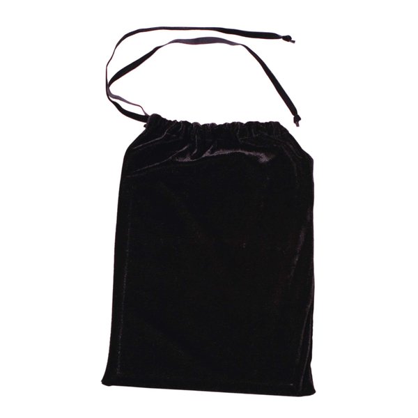 12 x 15 Drawstring Velvet Bag - Black