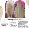 Ugeat Clip in Hair Extensions Real Human Hair Blonde Real Hair Clip in Extensions Ash Blonde Highlight with Blonde Double Weft Hair Extensions Clip in Human Hair Full Head 20 Inch 120g 7pcs