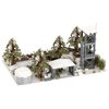 General Jim's WW2 'The Front Line' Military Base Snow Series Bunkers Fort Scene Building Block Set with Corner Watchtower Bunkers Command Center