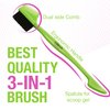 Hard Teasing Brush and Rat Tail Comb Set - Bristle Brush for Hair Edge Styling, 2 Pieces