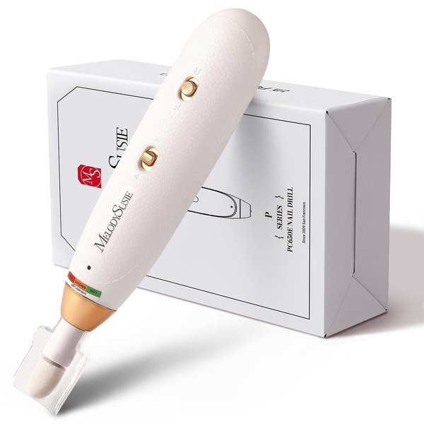 MelodySusie Professional Manicure Pedicure Kit,PC650E Pedicure Tools for Feet,Cordless Electric Nail Drill with 20 Speeds, Rechargeable Nail File for Thick Nails Toenail Cuticle Grinder with LED Light