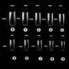 French Acrylic False Nail Tips, 1000PCS Fake Nail Shape Artificial False Nails Tips 10 Sizes with Case for Nail Art Salons (Clear+Natural)