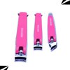 Professional Nail Clippers Set 3 Pack Premium Sharp Stainless Steel Fingernail & Toenail Clippers with Sturdy Travel Tin Case, Professional Manicure Kit Fingernail Tools for Nail Care (Pink/Silver)