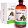 USDA Certified Organic Castor Oil Cold Pressed Unrefined 100% Pure in Glass Bottle - Natural Oil, Sore Muscle Massage Oil - Hexane Free for Skin, Hair Nail Eyebrows Growth -16 Fl Oz