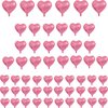 56Pcs Heart Balloon 6Pcs 18inch 20Pcs 10inch 30Pcs 5inch Pink Heart Foil Balloon for Wedding Bridal Shower Anniversary Valentines Day Engagement Marriage Graduation Party Decorations Supplies
