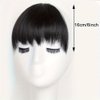 VAVANGA Straight Bangs Hair Clip In Extensions, Irregular Shape Wispy Hair Bangs Thick French Bangs Fake Fringe Curtain Bangs Hair Piece for Women(Light Brown)