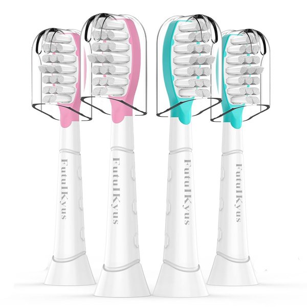 Kids Replacement Heads for Philips Sonicare: 7+ Child Soft Electric Toothbrush Standard Children Brush Head for Boy Girl, Pink & Blue 4 Pack
