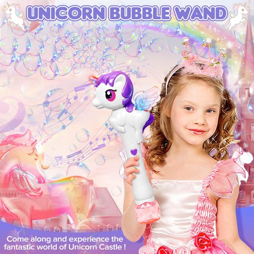 Dolanus Bubble Wands for Kids Toys Ages 3 4 5 6 7 8 Year Old Girl: Unicorn Toys Princess Wand, Toddler Girl Toys Age 3 4-5 6 Years Old, Outdoor Party Birthday Gifts for 3 4 5 Year Old Girl