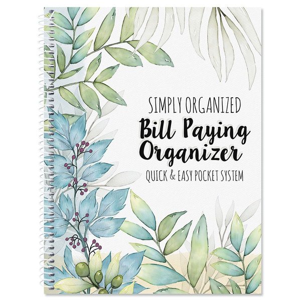 The Best Days Bill Paying Organizer Book - Personal Account book, 9" by 12 inch, Spiral-Bound, 14 Pockets, 32 Label Stickers, Bill Tracking