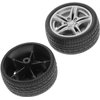 4Pcs Black Tires,48mm Simulation Rubber Wheel Tire Wheel Toy Model DIY RC Spare Parts Easy Installation Small in Size,Remote and App Controlled Vehicles and Parts,Tire and Wheel Sets