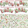 8 Sheets Christmas Nail Art Stickers 3D Xmas Nail Decals Self Adhesive Xmas Tree Bell Winter Nail Stickers Holiday Nail Design Christmas Nail Stickers for Women Girls Christmas Nail Art Decoration