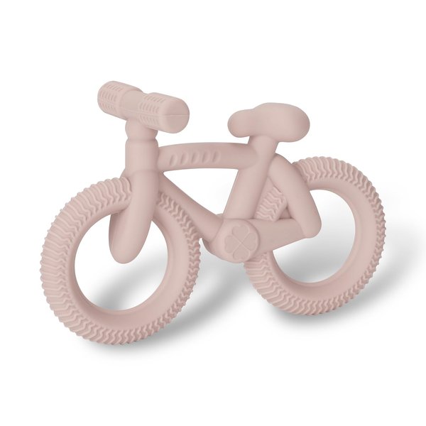 Socub Baby Teether Toys for Infants, Silicone Baby Teething Toys for Babies 0-6-12-18 Months, Soft and Textured Bike-Shaped teether Toy for Soothing Sore Gums,BPA Free, Rose Pink