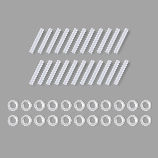 XTPTFABS 22Pcs Garage Door Hinge Quiet Roller Sleeves Roller Shaft gaskets Compatible with New Rollers or Rollers with Clean Stems (ID-11mm；OD-11.90mm；L-80mm)