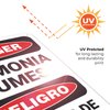 Danger Ammonia Fumes Bilingual Sign, 10x7 Inches, Rust Free .040 Aluminum, Fade Resistant, Made in USA